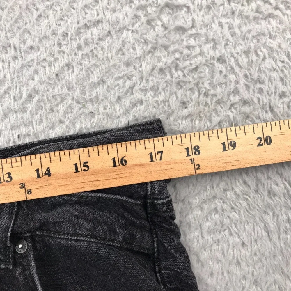 We The Free People Crossroads Straight Jeans Womens 31 (35x30)Washed Black Baggy